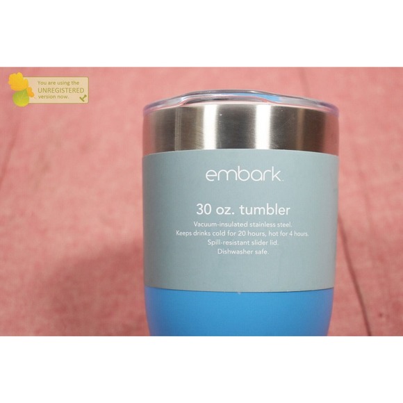 Embark 30oz Stainless Steel Lidded Tumbler Blue - Picture 4 of 6